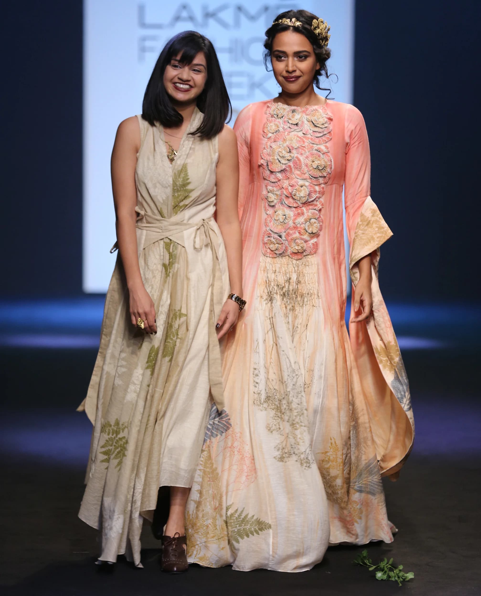 Shikha Dass Ghalsasi with Model at Lakmé Fashion Week – Whimsical by Shica