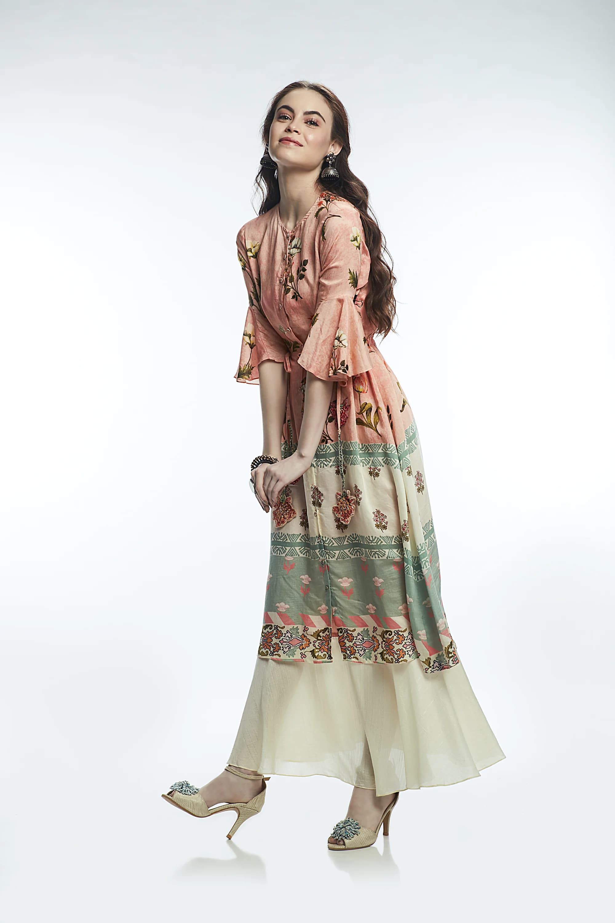 pink colourway in Jaipur foral print