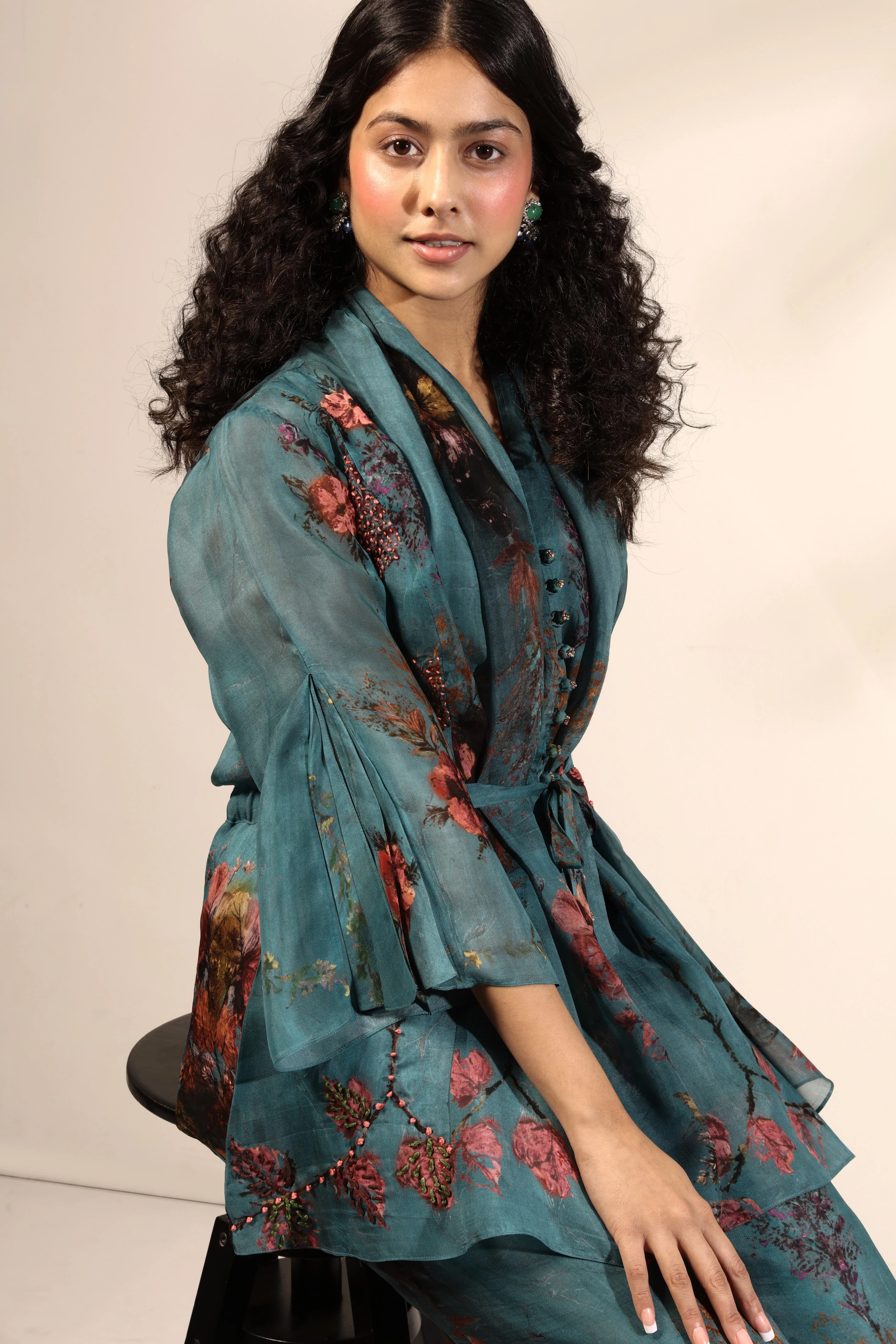 Persian Blue Pressed flower print
