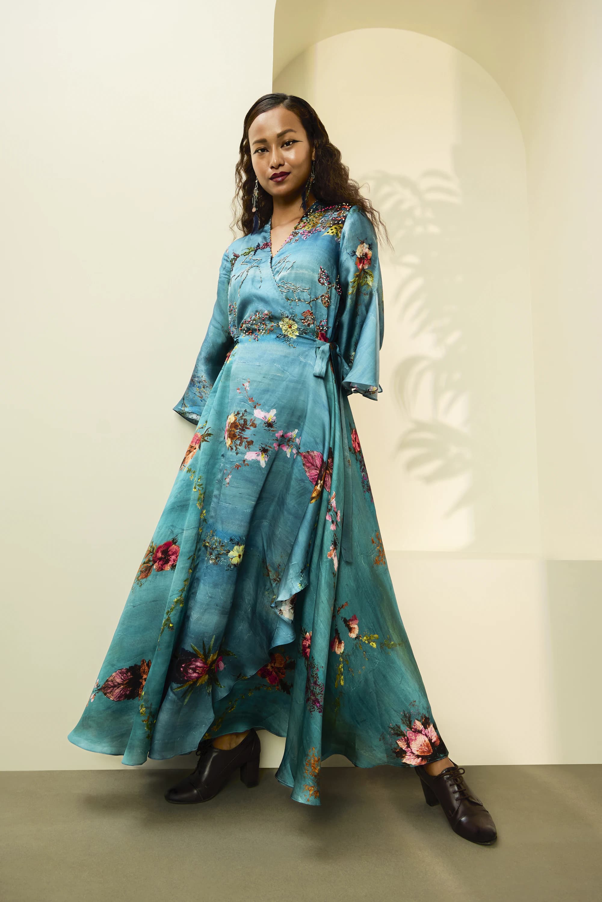Persian Blue Pressed flower print