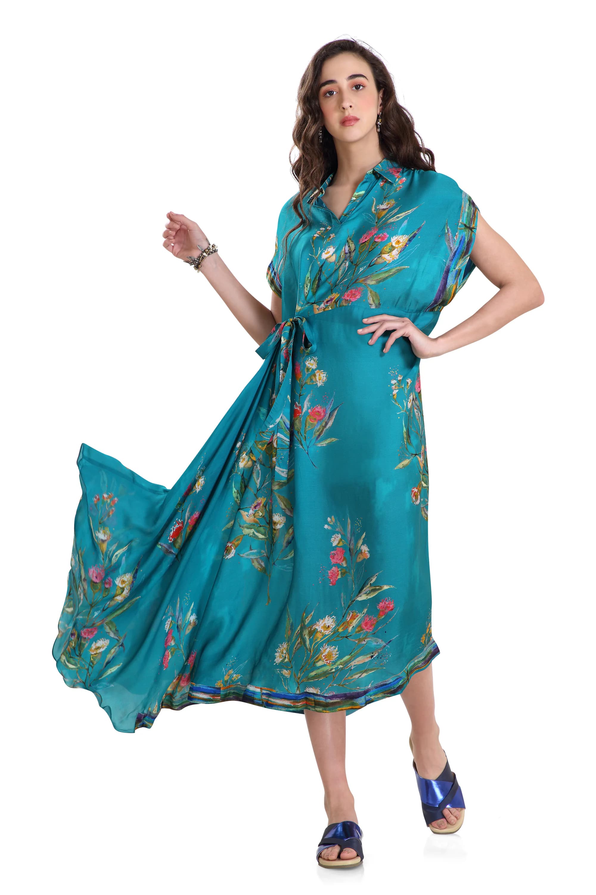 teal blue dandy Print