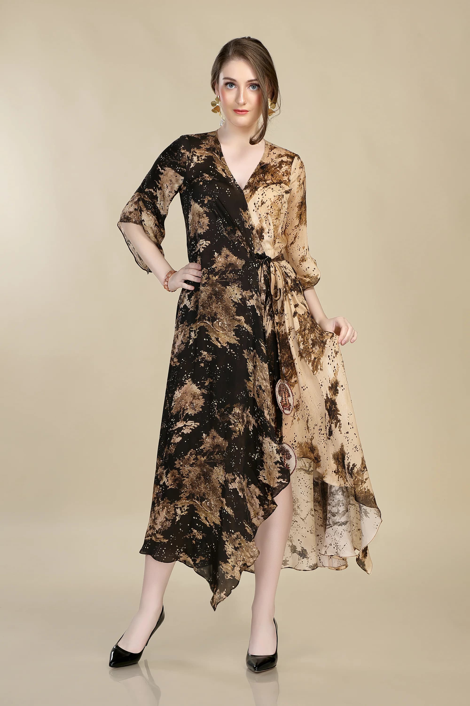 Ivory Black Tree Print