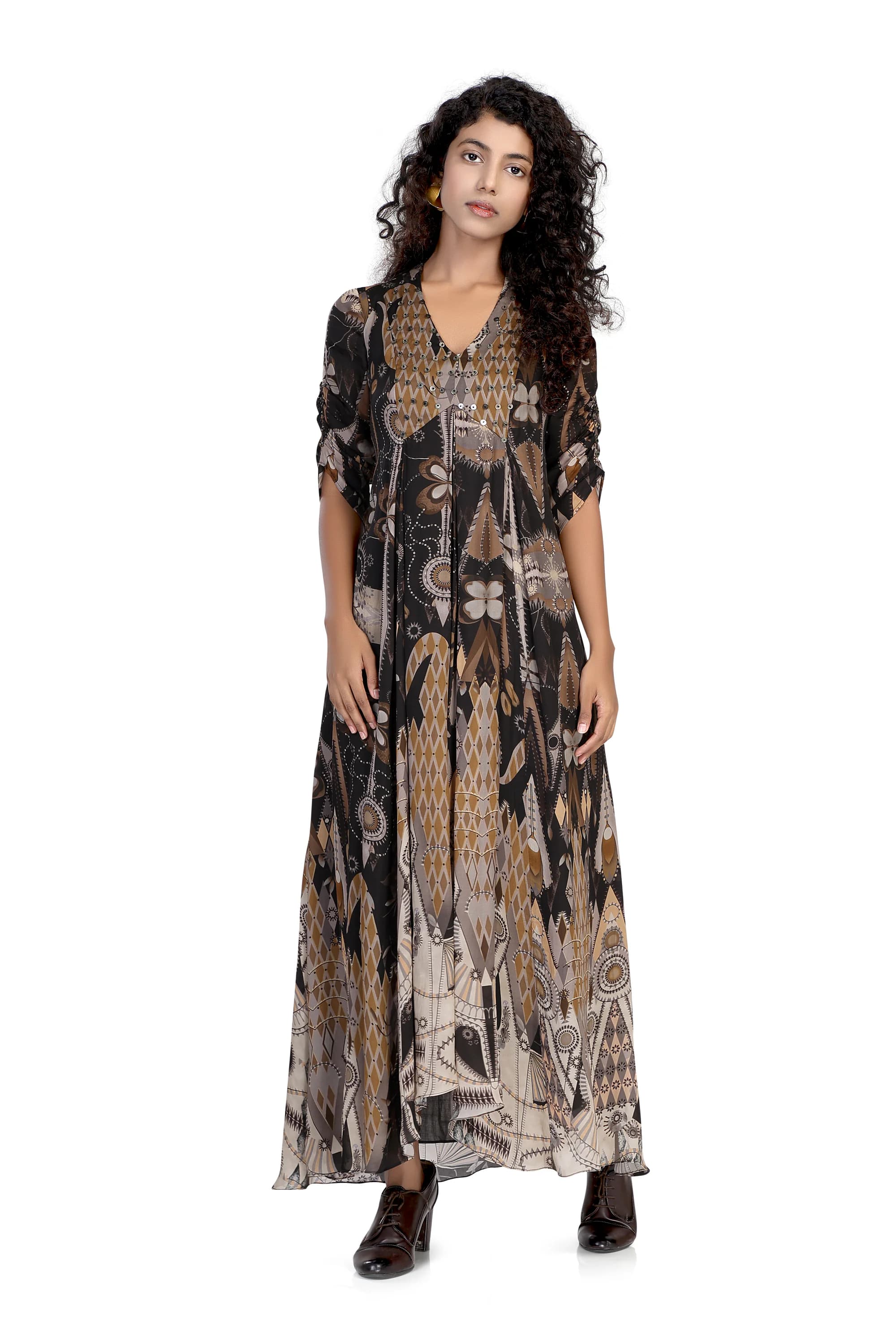Black geometric print